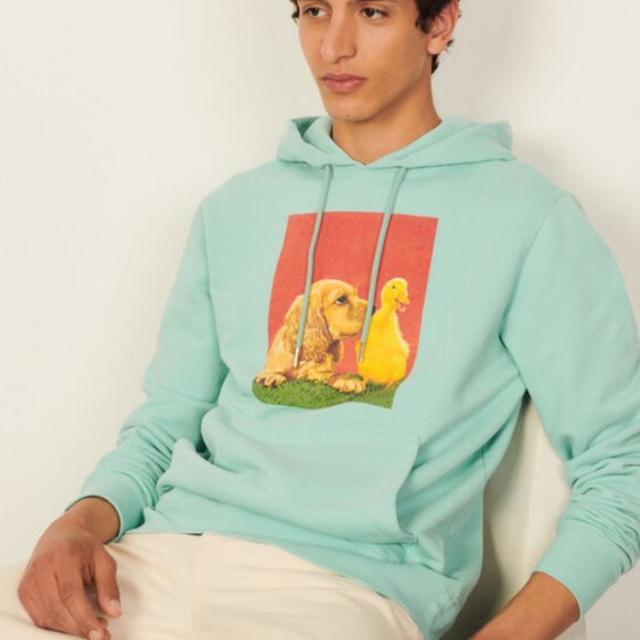 Sandro Other - Sandro Paris Men's Cotton Pullover Hoodie with Artwork - M